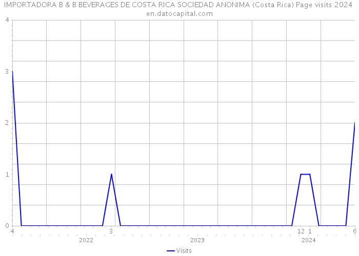IMPORTADORA B & B BEVERAGES DE COSTA RICA SOCIEDAD ANONIMA (Costa Rica) Page visits 2024 