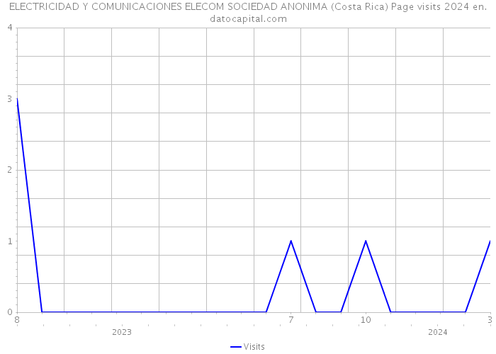 ELECTRICIDAD Y COMUNICACIONES ELECOM SOCIEDAD ANONIMA (Costa Rica) Page visits 2024 