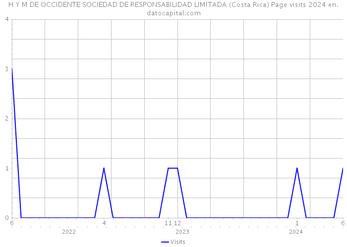 H Y M DE OCCIDENTE SOCIEDAD DE RESPONSABILIDAD LIMITADA (Costa Rica) Page visits 2024 