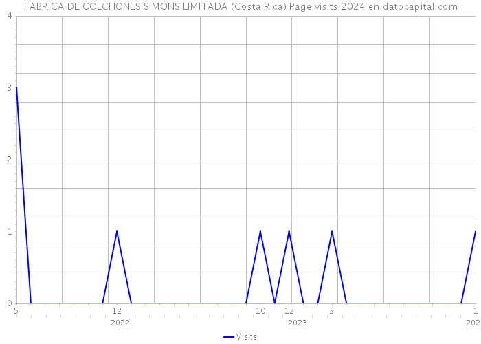 FABRICA DE COLCHONES SIMONS LIMITADA (Costa Rica) Page visits 2024 