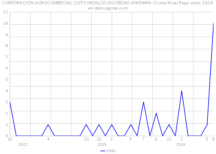CORPORACION AGROCOMERCIAL COTO HIDALGO SOCIEDAD ANONIMA (Costa Rica) Page visits 2024 