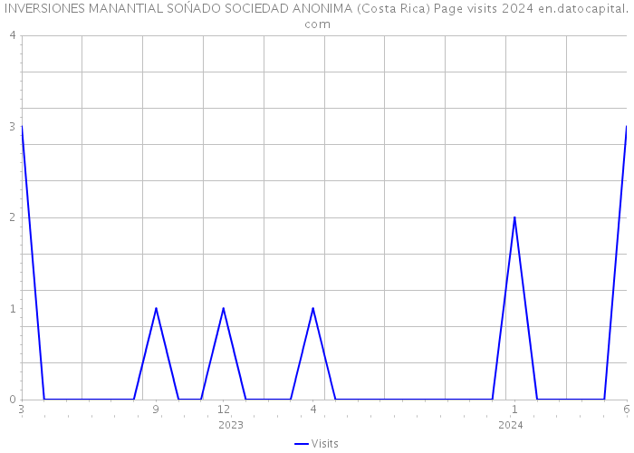 INVERSIONES MANANTIAL SOŃADO SOCIEDAD ANONIMA (Costa Rica) Page visits 2024 