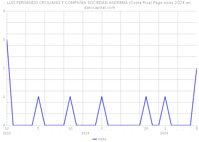 LUIS FERNANDO CECILIANO Y COMPAŃIA SOCIEDAD ANONIMA (Costa Rica) Page visits 2024 