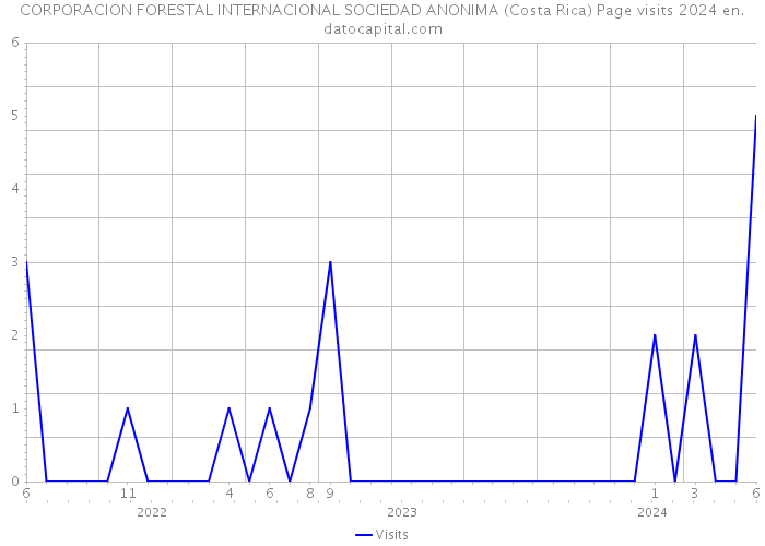 CORPORACION FORESTAL INTERNACIONAL SOCIEDAD ANONIMA (Costa Rica) Page visits 2024 