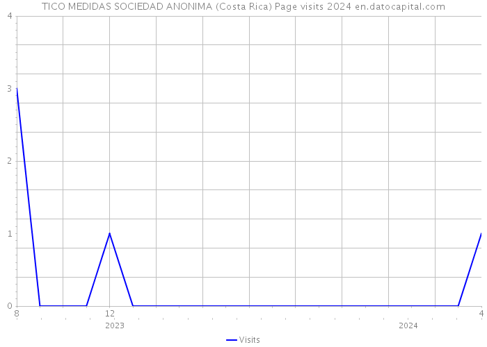 TICO MEDIDAS SOCIEDAD ANONIMA (Costa Rica) Page visits 2024 