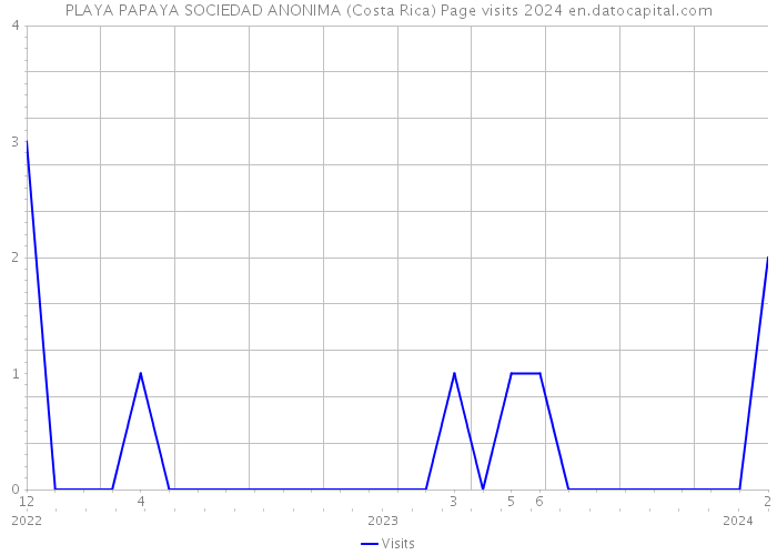 PLAYA PAPAYA SOCIEDAD ANONIMA (Costa Rica) Page visits 2024 