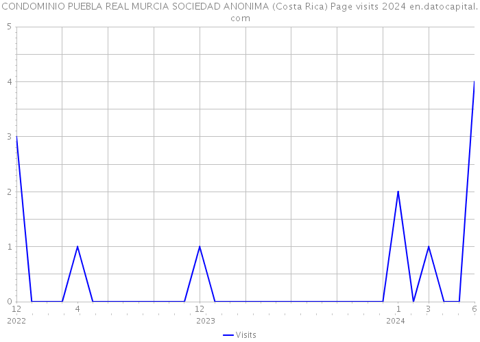 CONDOMINIO PUEBLA REAL MURCIA SOCIEDAD ANONIMA (Costa Rica) Page visits 2024 