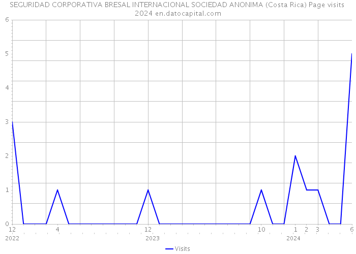 SEGURIDAD CORPORATIVA BRESAL INTERNACIONAL SOCIEDAD ANONIMA (Costa Rica) Page visits 2024 
