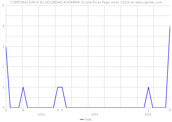 CORPORACION A & J SOCIEDAD ANONIMA (Costa Rica) Page visits 2024 