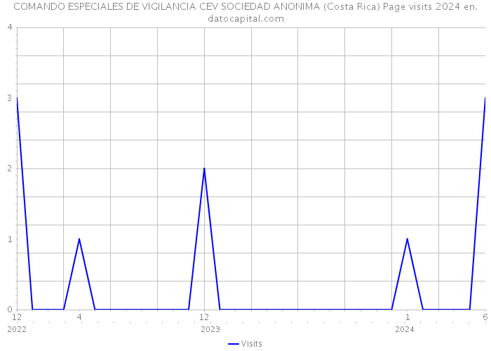COMANDO ESPECIALES DE VIGILANCIA CEV SOCIEDAD ANONIMA (Costa Rica) Page visits 2024 