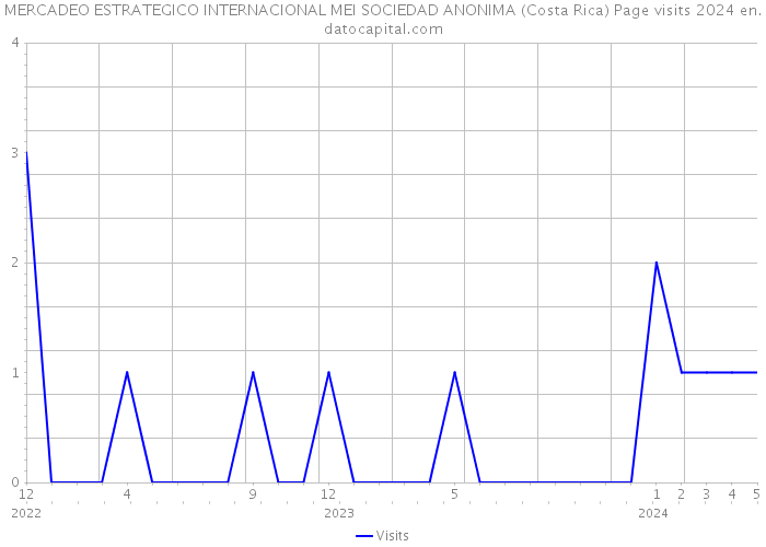 MERCADEO ESTRATEGICO INTERNACIONAL MEI SOCIEDAD ANONIMA (Costa Rica) Page visits 2024 