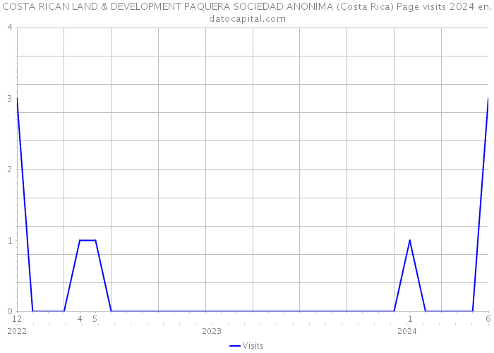 COSTA RICAN LAND & DEVELOPMENT PAQUERA SOCIEDAD ANONIMA (Costa Rica) Page visits 2024 