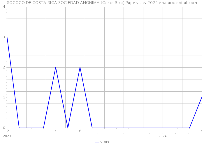 SOCOCO DE COSTA RICA SOCIEDAD ANONIMA (Costa Rica) Page visits 2024 