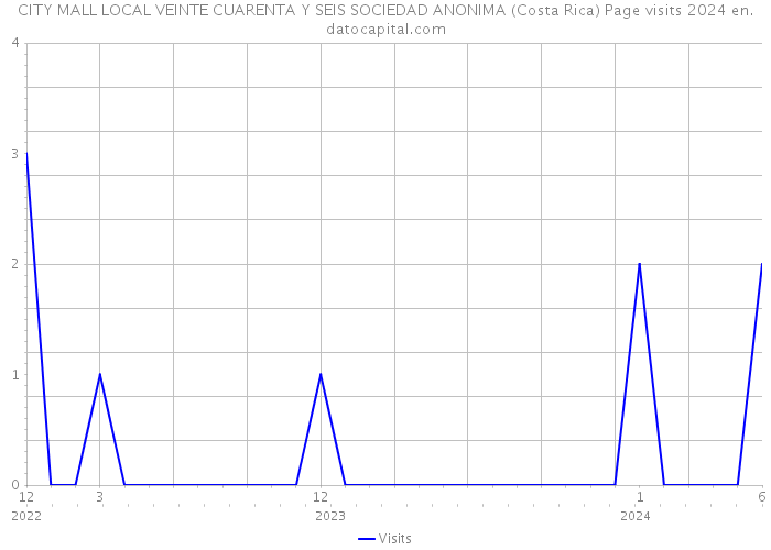 CITY MALL LOCAL VEINTE CUARENTA Y SEIS SOCIEDAD ANONIMA (Costa Rica) Page visits 2024 