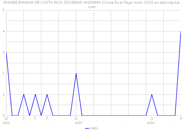 GRANDE BANANA DE COSTA RICA SOCIEDAD ANONIMA (Costa Rica) Page visits 2024 
