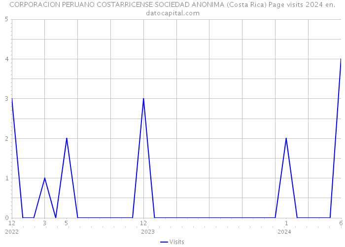 CORPORACION PERUANO COSTARRICENSE SOCIEDAD ANONIMA (Costa Rica) Page visits 2024 