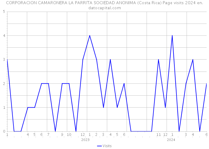 CORPORACION CAMARONERA LA PARRITA SOCIEDAD ANONIMA (Costa Rica) Page visits 2024 