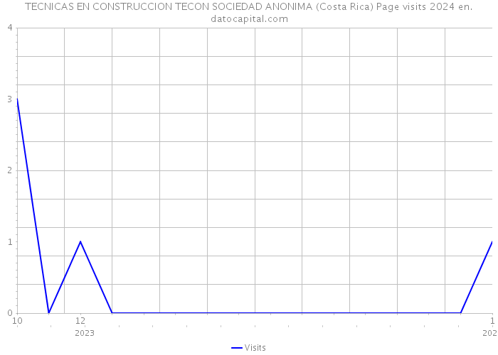 TECNICAS EN CONSTRUCCION TECON SOCIEDAD ANONIMA (Costa Rica) Page visits 2024 