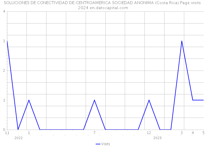 SOLUCIONES DE CONECTIVIDAD DE CENTROAMERICA SOCIEDAD ANONIMA (Costa Rica) Page visits 2024 