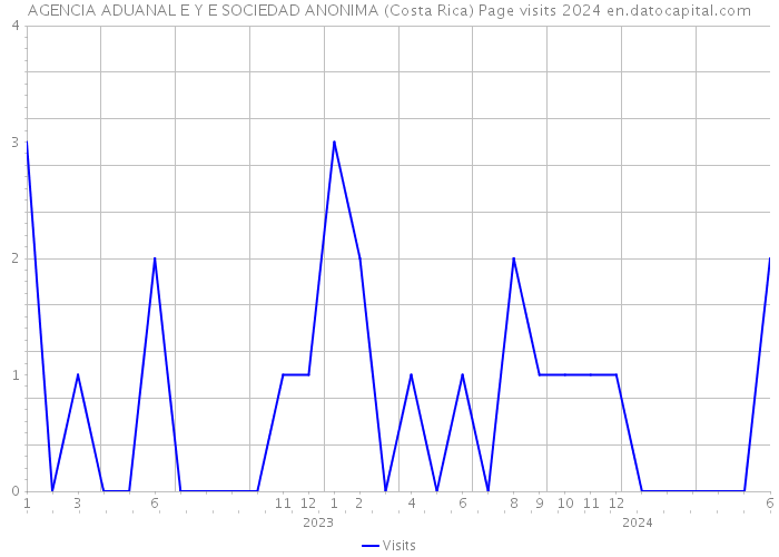 AGENCIA ADUANAL E Y E SOCIEDAD ANONIMA (Costa Rica) Page visits 2024 