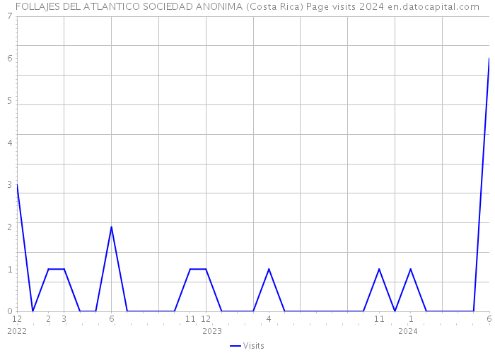 FOLLAJES DEL ATLANTICO SOCIEDAD ANONIMA (Costa Rica) Page visits 2024 