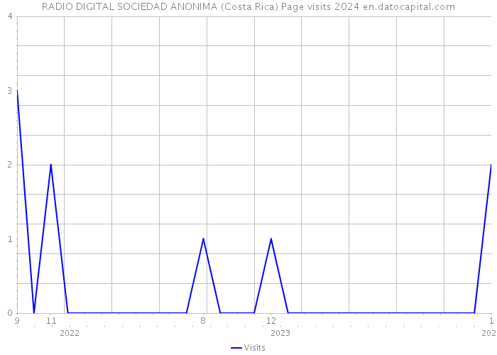 RADIO DIGITAL SOCIEDAD ANONIMA (Costa Rica) Page visits 2024 