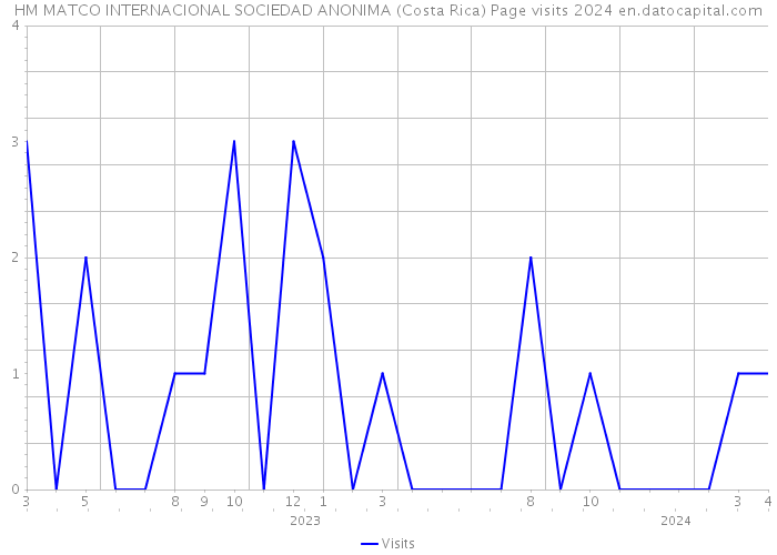 HM MATCO INTERNACIONAL SOCIEDAD ANONIMA (Costa Rica) Page visits 2024 