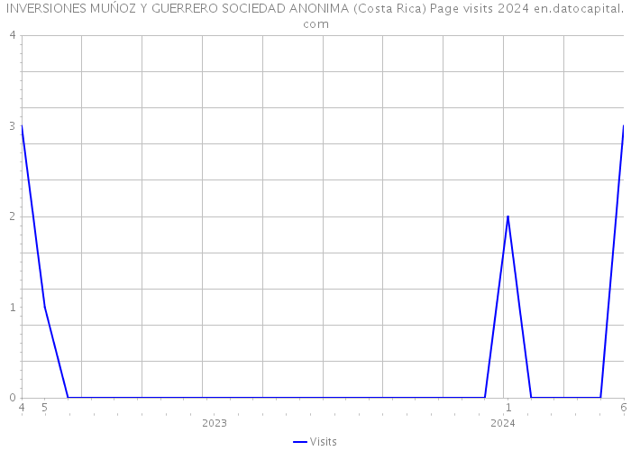 INVERSIONES MUŃOZ Y GUERRERO SOCIEDAD ANONIMA (Costa Rica) Page visits 2024 
