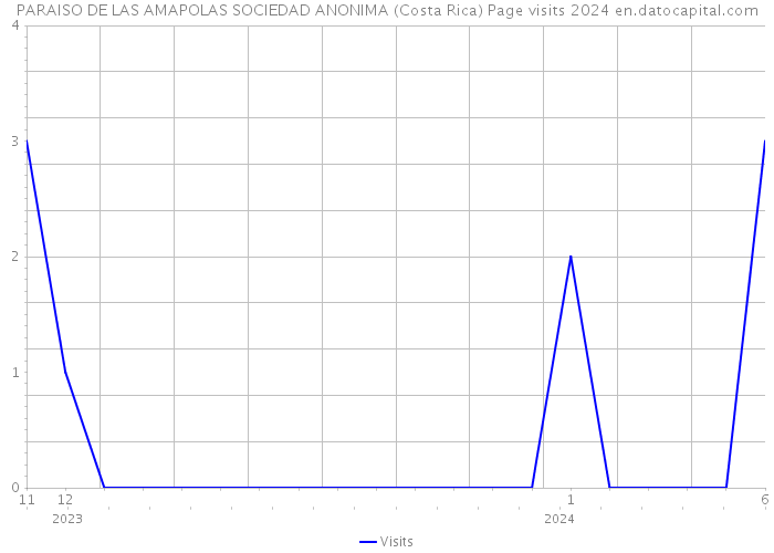 PARAISO DE LAS AMAPOLAS SOCIEDAD ANONIMA (Costa Rica) Page visits 2024 
