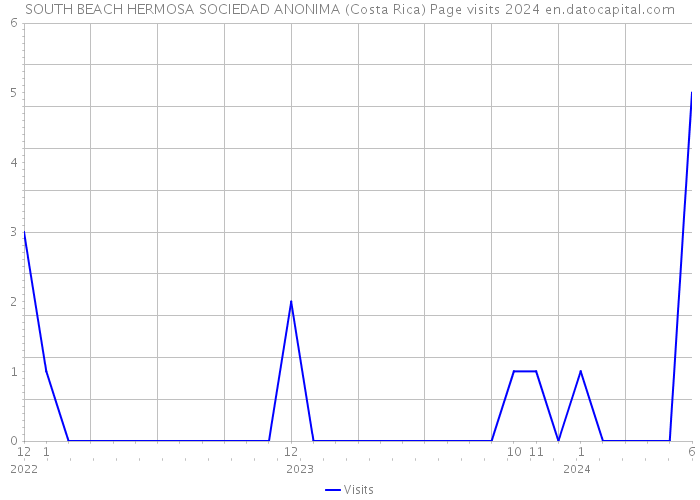 SOUTH BEACH HERMOSA SOCIEDAD ANONIMA (Costa Rica) Page visits 2024 