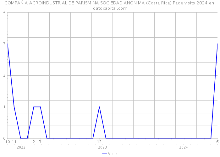 COMPAŃIA AGROINDUSTRIAL DE PARISMINA SOCIEDAD ANONIMA (Costa Rica) Page visits 2024 