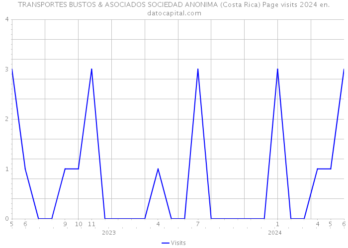 TRANSPORTES BUSTOS & ASOCIADOS SOCIEDAD ANONIMA (Costa Rica) Page visits 2024 