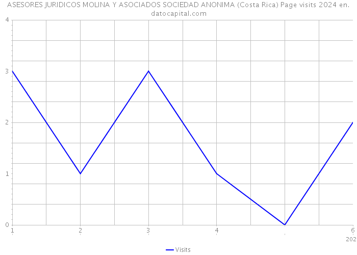 ASESORES JURIDICOS MOLINA Y ASOCIADOS SOCIEDAD ANONIMA (Costa Rica) Page visits 2024 