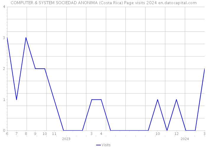 COMPUTER & SYSTEM SOCIEDAD ANONIMA (Costa Rica) Page visits 2024 