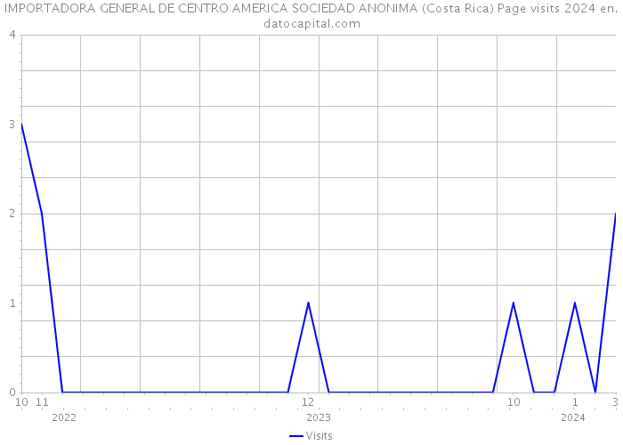 IMPORTADORA GENERAL DE CENTRO AMERICA SOCIEDAD ANONIMA (Costa Rica) Page visits 2024 