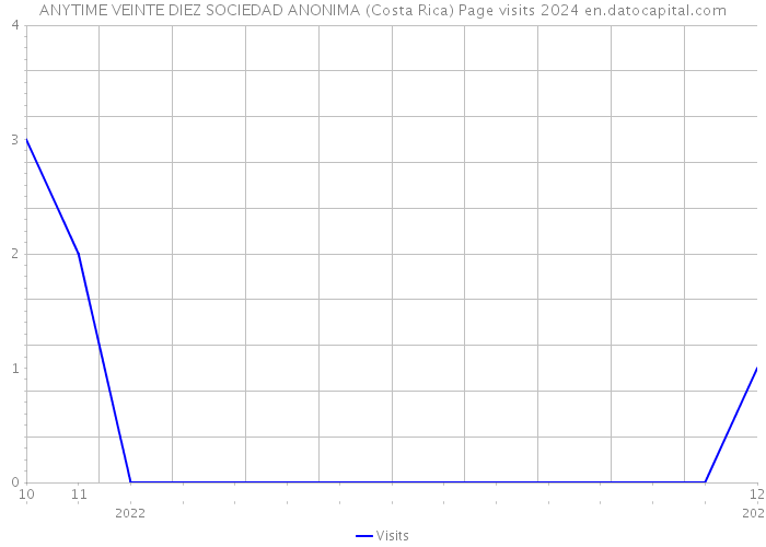 ANYTIME VEINTE DIEZ SOCIEDAD ANONIMA (Costa Rica) Page visits 2024 