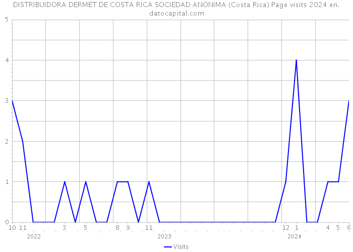 DISTRIBUIDORA DERMET DE COSTA RICA SOCIEDAD ANONIMA (Costa Rica) Page visits 2024 