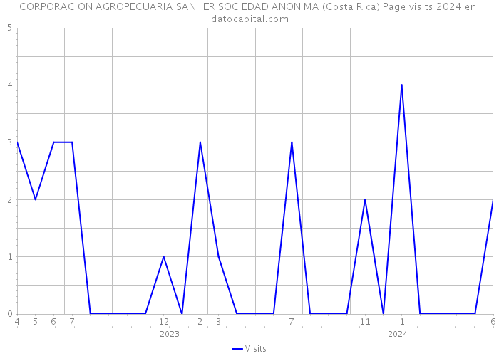 CORPORACION AGROPECUARIA SANHER SOCIEDAD ANONIMA (Costa Rica) Page visits 2024 