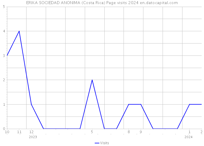 ERIKA SOCIEDAD ANONIMA (Costa Rica) Page visits 2024 