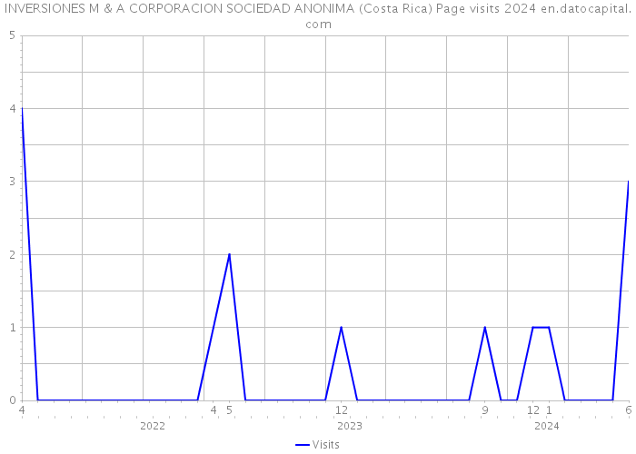 INVERSIONES M & A CORPORACION SOCIEDAD ANONIMA (Costa Rica) Page visits 2024 