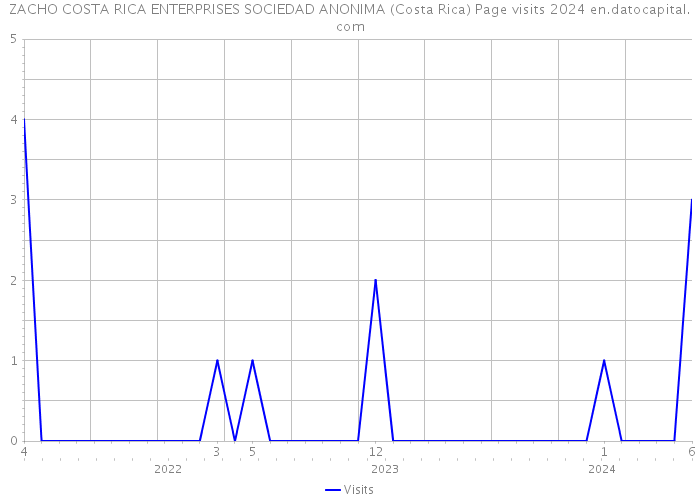 ZACHO COSTA RICA ENTERPRISES SOCIEDAD ANONIMA (Costa Rica) Page visits 2024 
