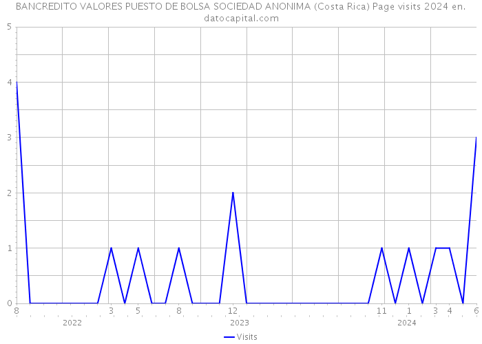 BANCREDITO VALORES PUESTO DE BOLSA SOCIEDAD ANONIMA (Costa Rica) Page visits 2024 