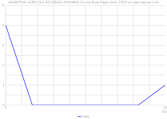 VALENTINA AGRICOLA SOCIEDAD ANONIMA (Costa Rica) Page visits 2024 