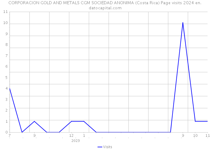 CORPORACION GOLD AND METALS CGM SOCIEDAD ANONIMA (Costa Rica) Page visits 2024 