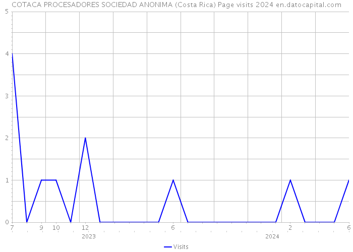 COTACA PROCESADORES SOCIEDAD ANONIMA (Costa Rica) Page visits 2024 