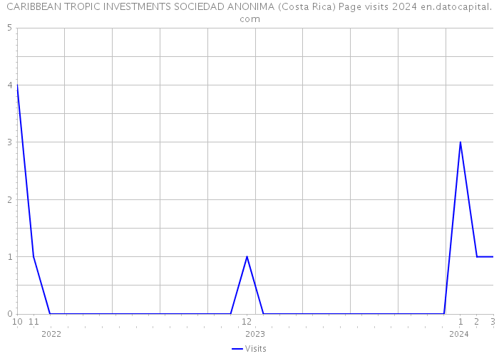 CARIBBEAN TROPIC INVESTMENTS SOCIEDAD ANONIMA (Costa Rica) Page visits 2024 