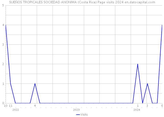 SUEŃOS TROPICALES SOCIEDAD ANONIMA (Costa Rica) Page visits 2024 