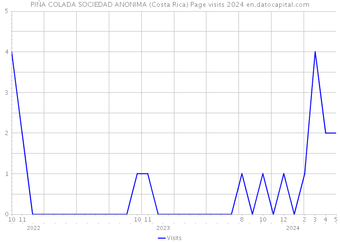 PIŃA COLADA SOCIEDAD ANONIMA (Costa Rica) Page visits 2024 