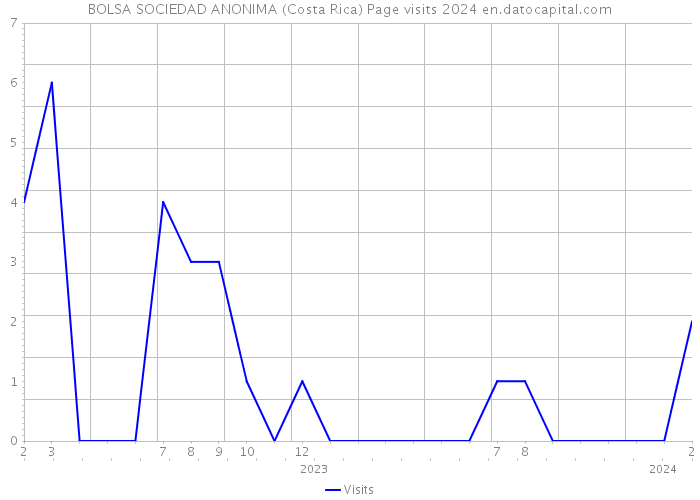 BOLSA SOCIEDAD ANONIMA (Costa Rica) Page visits 2024 