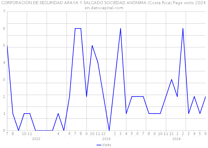CORPORACION DE SEGURIDAD ARAYA Y SALGADO SOCIEDAD ANONIMA (Costa Rica) Page visits 2024 